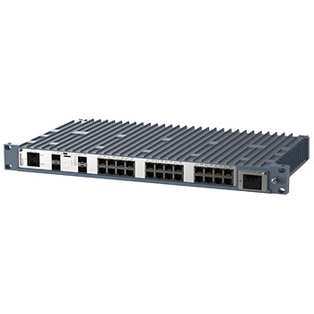 Westermo Redfox-5728 rack-mount Ethernet substation automation switches.