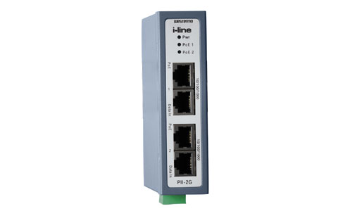 Industrial 2-port PoE Injector PII-2G by Westermo.