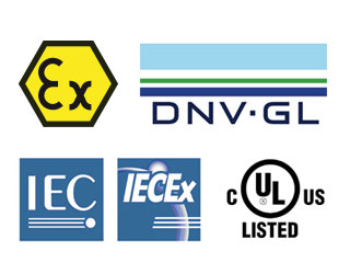 Industry approval marks and labels.