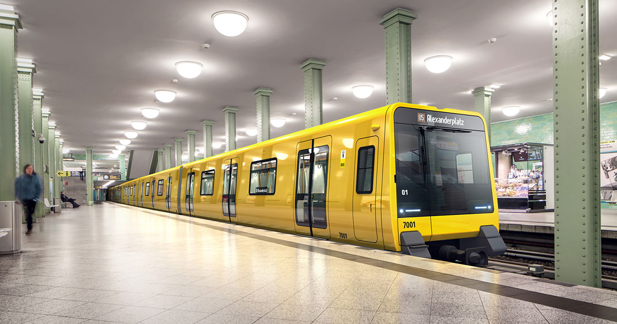 Stadler Berlin metro train with data communication technology from Westermo.